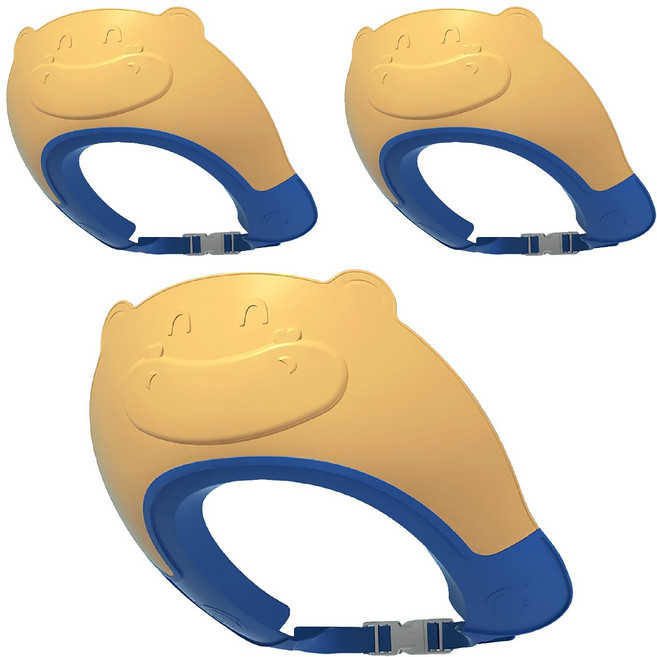 兒童洗頭帽 25 x 22cm 3個, 小牛藍, 1組