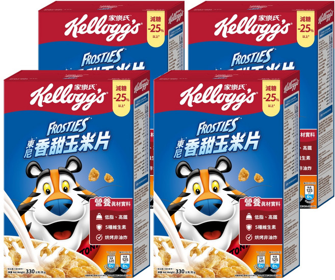 Kellogg's 家樂氏 FROSTIES 東尼玉米片 香甜玉米片, 330g, 4盒