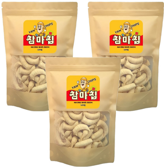 뿔 참마칩, 3개, 120g