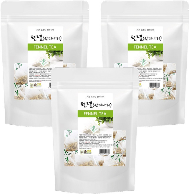 숲으로허브 펜넬 산미나리 삼각티백, 1g, 100개입, 3개