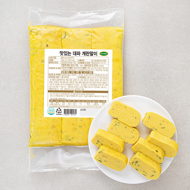 자연애찬 맛있는 대파 계란말이, 900g, 3개