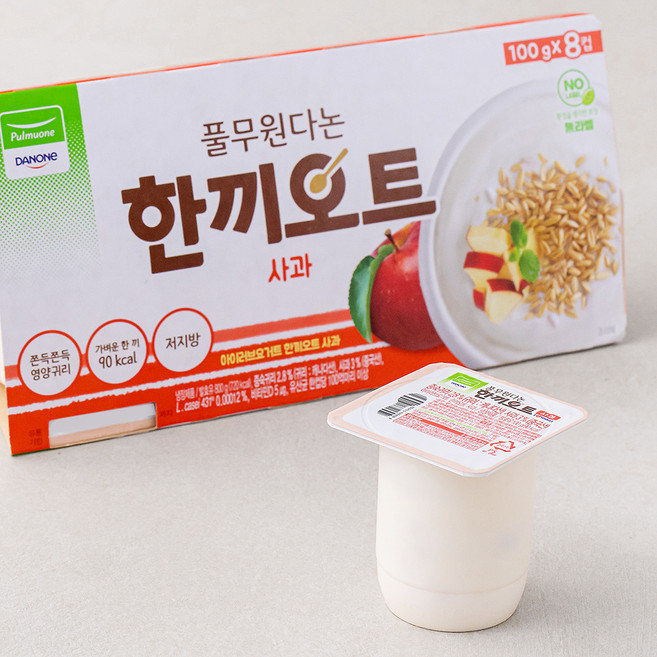 아이러브요거트 풀무원다논 한끼오트 사과, 100g, 8개입, 1개