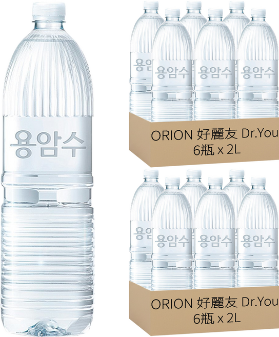 ORION 好麗友 Dr.You 無標籤濟州熔岩水, 2L, 12瓶