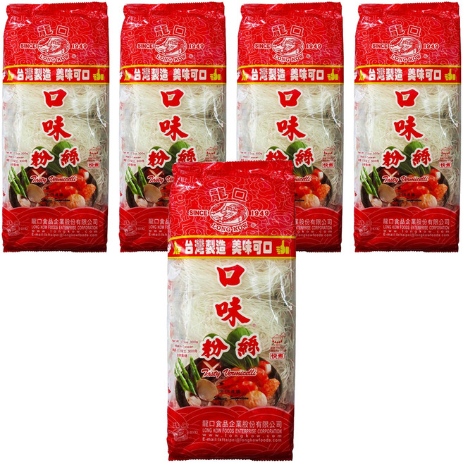 龍口 口味粉絲, 300g, 5包
