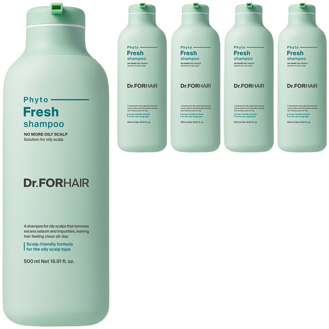 닥터포헤어 지성두피 딥 클렌징 피토프레시 샴푸, 500ml, 5개