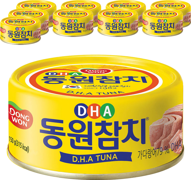 동원참치 DHA 통조림, 150g, 10개