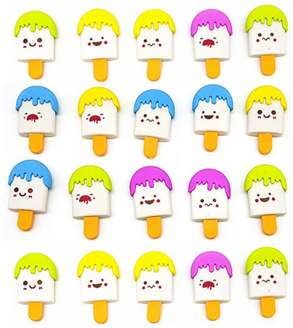 블루마토 미니 아이스크림 지우개8 20p, 랜덤 발송, 1세트