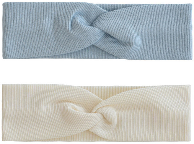 베이비앤아이 유아용 골지 꼬임 헤어밴드 2종 세트