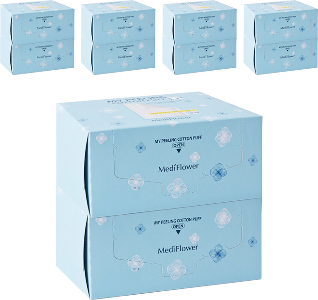 메디플라워 마이 필링 코튼 퍼프, 80개입, 10개