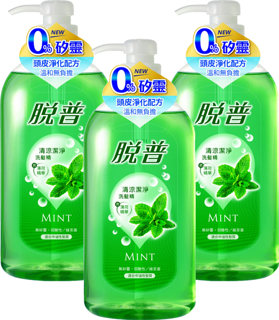 TOP 脫普 清涼潔淨洗髮精, 3瓶, 800ml
