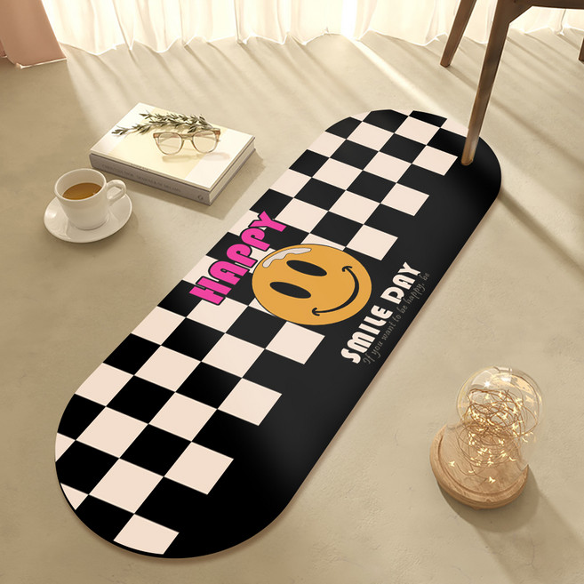 비욘드리빙 굿스마일 빨아쓰는 규조토 발 매트, HAPPY SMILE DAY