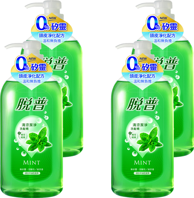 TOP 脫普 清涼潔淨洗髮精, 4瓶, 800ml