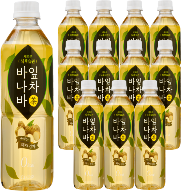 클룹 바나바잎차 돼지감자차 차음료, 500ml, 12개