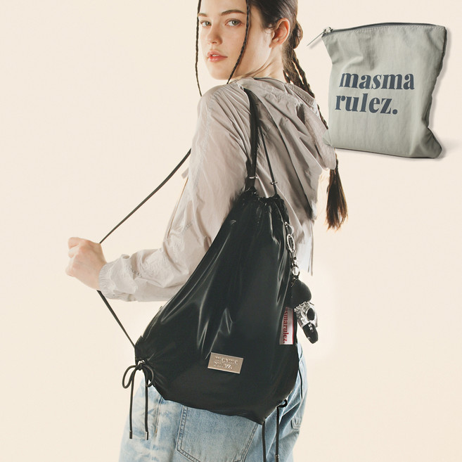 마스마룰즈 여성용 304 짐색 스트링백 + 파우치 세트