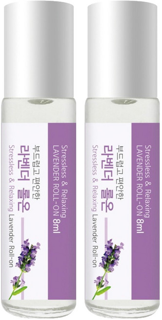 THE HERB SHOP 香氛精油滾珠瓶 薰衣草香, 8ml, 2個