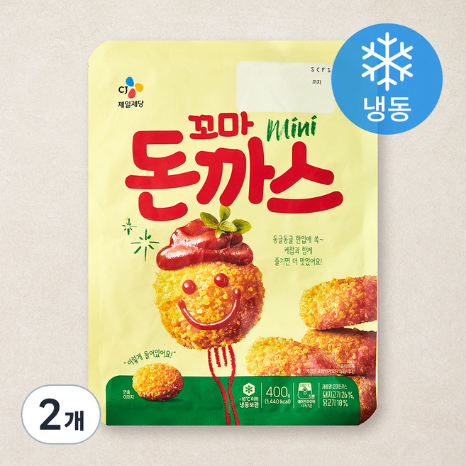 CJ제일제당 꼬마 돈까스 (냉동), 400g, 2개