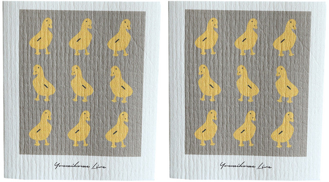 오리 북유럽 일러스트 빨아쓰는 키친타올, 1개입, 2개