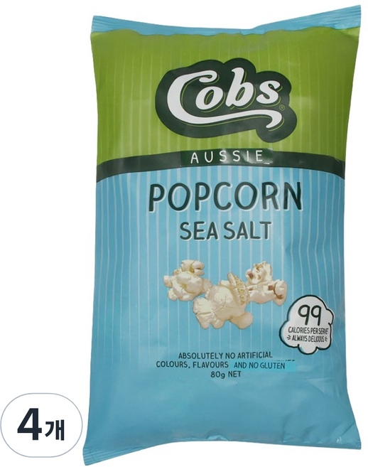 콥스 씨솔트 팝콘, 80g, 4개