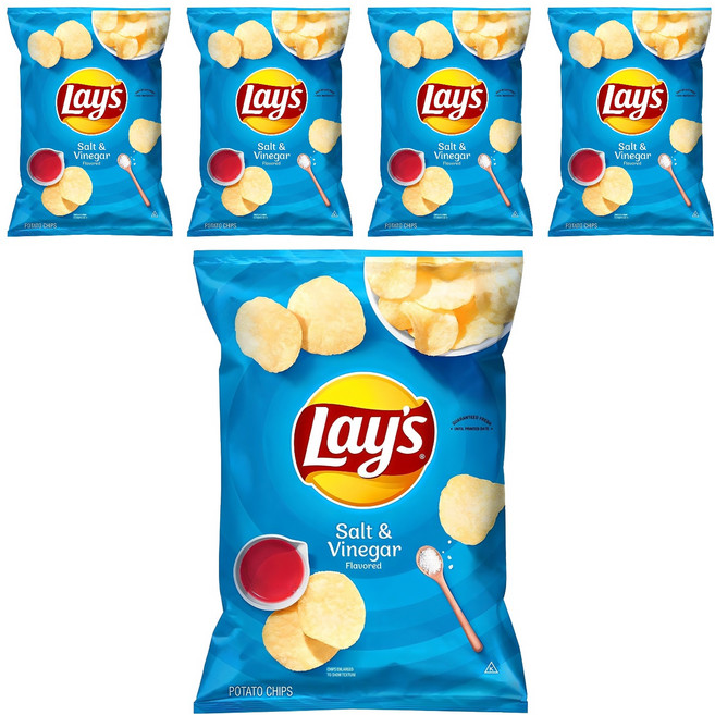 레이즈 솔트 앤 비네거 감자칩, 184.2g, 5개