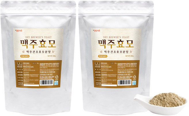 갑당약초 국내산 맥주건조효모 분말, 2개, 300g