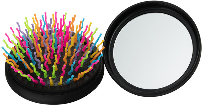 아이캔디 레인보우 볼륨S 헤어브러쉬 컴팩트, 블랙, 1개