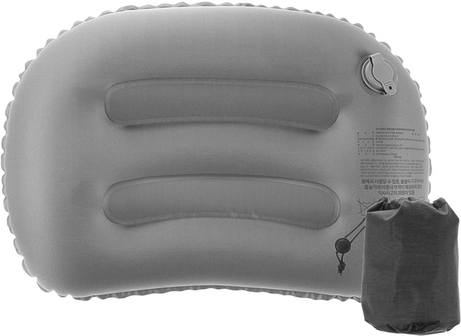 코멧 아웃도어 이지퀵 에어베개 + 파우치, 그레이계열, 1개