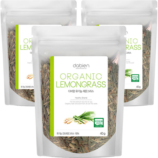 다비앙 유기농 레몬그라스 허브차, 40g, 3개, 1개입