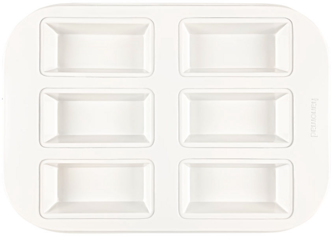 아노마드 깊은 휘낭시에 6구 논스틱 코팅팬 화이트, 1개