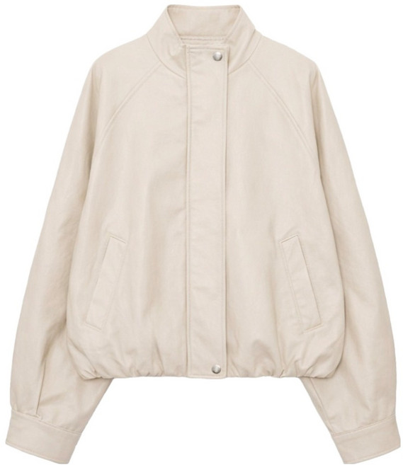 부루앤쥬디 여성용 하이넥 레더 라이더 자켓 BOSCJK508B