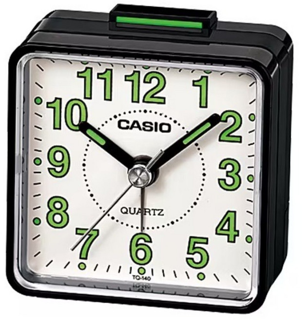 CASIO 卡西歐 鬧鐘, 黑色 + 白色