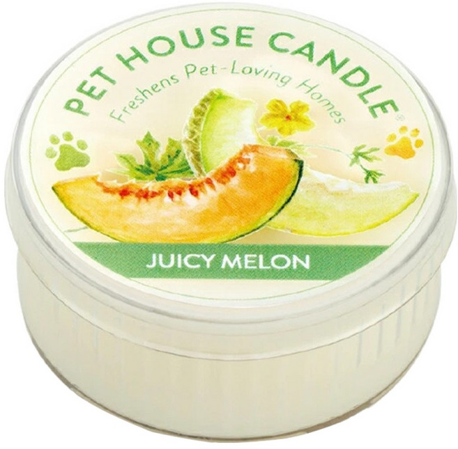 PET HOUSE 室內除臭寵物香氛蠟燭 香甜密瓜, 43g, 1罐