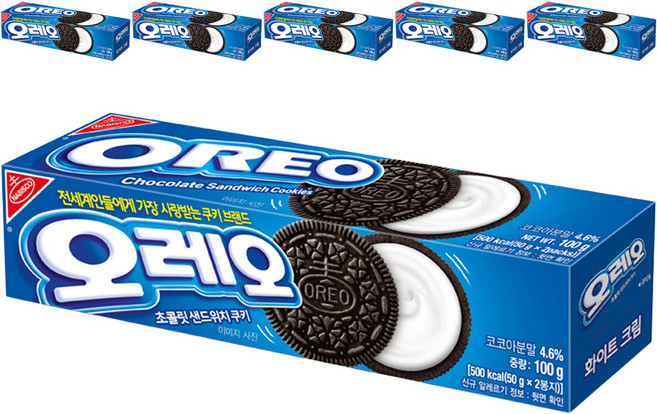 오레오 화이트 크림, 100g, 6개