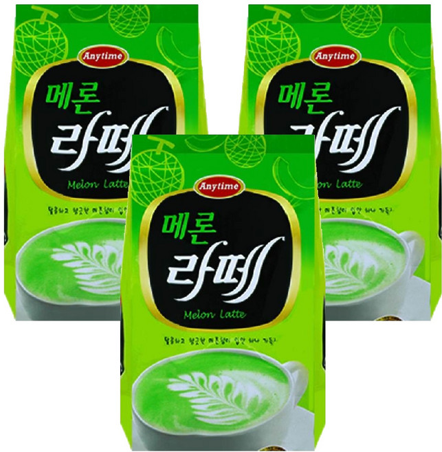 애니타임 라떼파우더 메론라떼, 1개입, 3개, 1kg