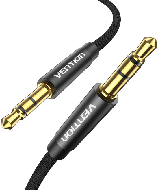 벤션 골드블랙 3.5mm AUX 케이블 1.5m 직조재킷, 혼합 색상