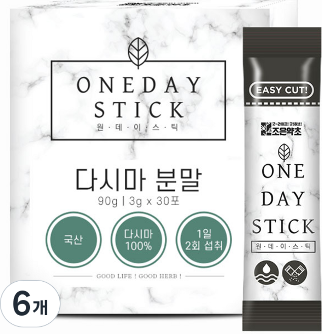 조은약초 다시마 분말 스틱 30p, 6개, 90g