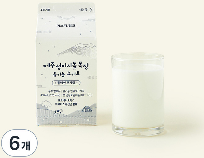 제주성이시돌목장 요거트, 450ml, 6개