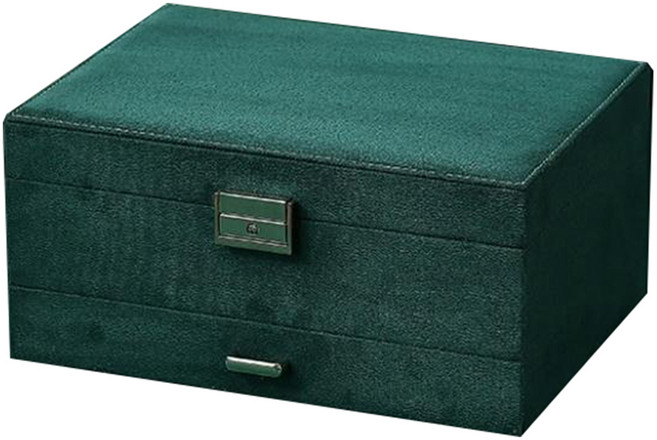 PORA BELLA 絨布首飾盒 16.5公分x11.5公分x8公分 金絲絨+珠粒絨