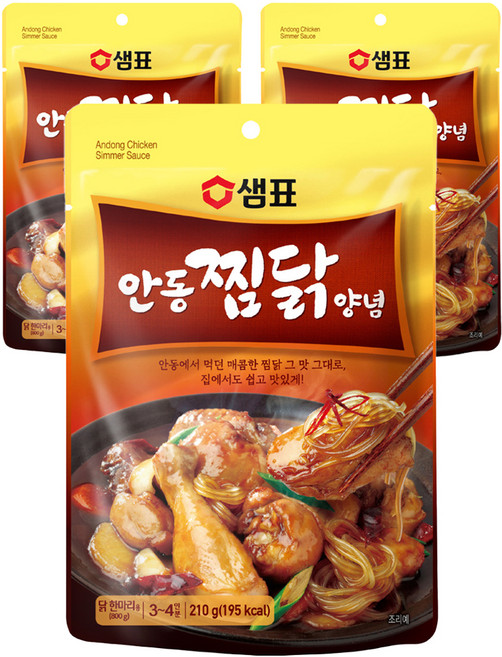샘표 안동찜닭 양념, 210g, 3개