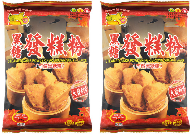 金錢豹 黑糖發糕粉, 500g, 2包