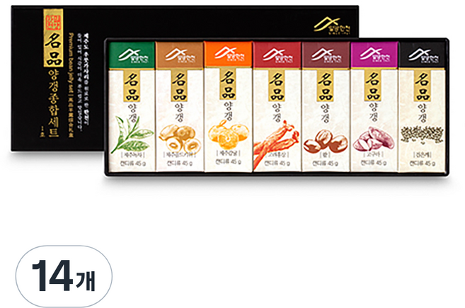밀양한천 명품 양갱 선물세트 1호, 14개, 45g
