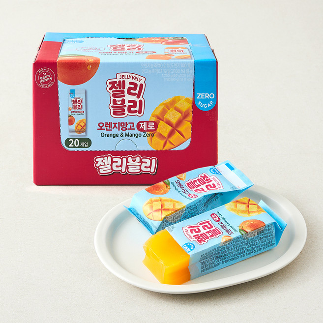 쉐프엠 젤리블리 제로 오렌지망고, 60g, 20개입, 1박스