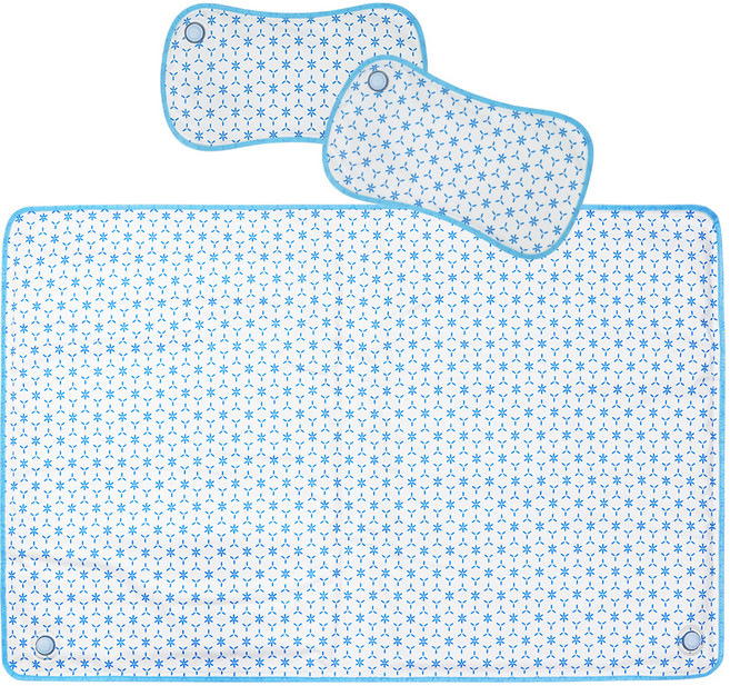 쿨쿠리 냉수 쿨매트 + 베개 2p, 혼합색상