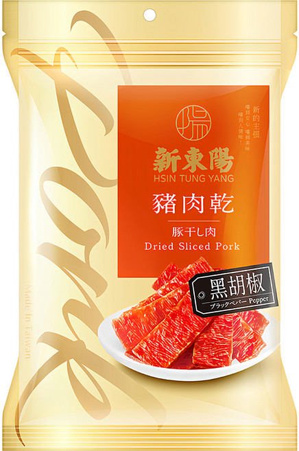 新東陽 豬肉乾 黑胡椒, 100g, 1包