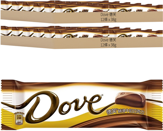 Dove 德芙 輕巧脆心巧克力, 38g, 24條
