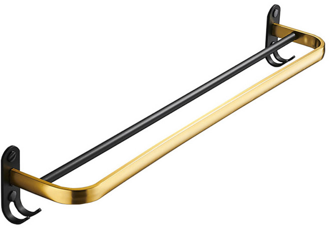 모나코올리브 메탈라인 타월걸이 50cm, 골드블랙, 1개