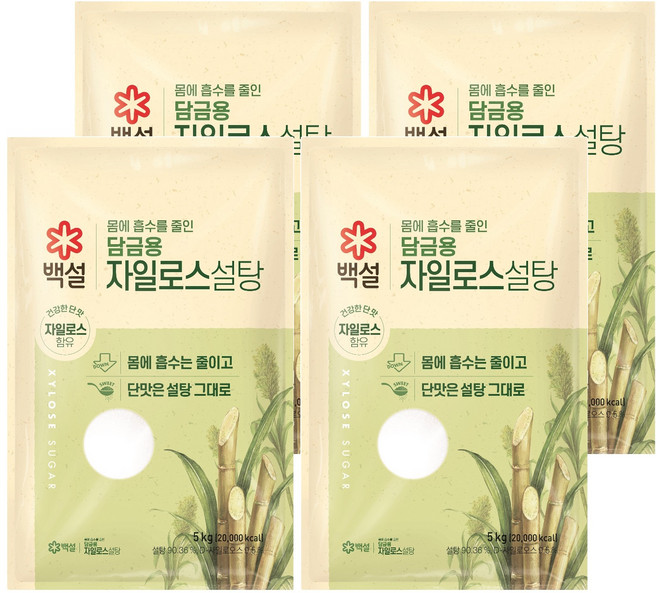 백설 담금용 자일로스 설탕, 5kg, 4개