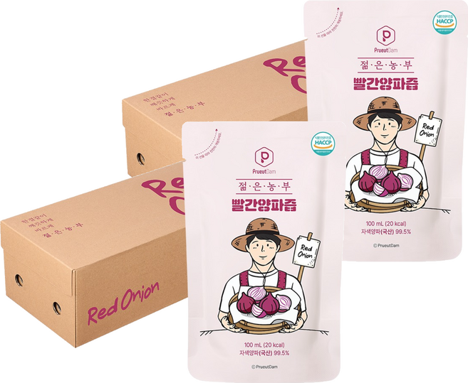 푸릇담 국내산 젊은농부 빨간양파즙, 3L, 2개