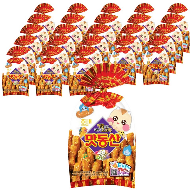 해태제과 맛동산, 90g, 24개