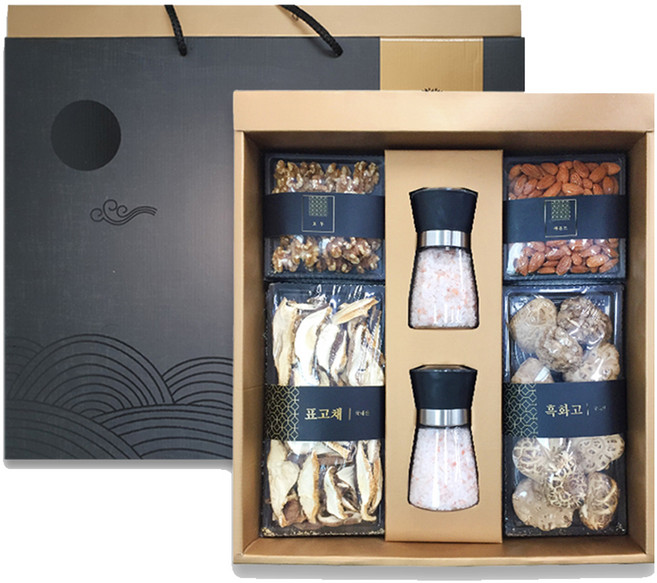 해맑음 히말라야핑크솔트 흑화고 견과 선물세트, 1세트