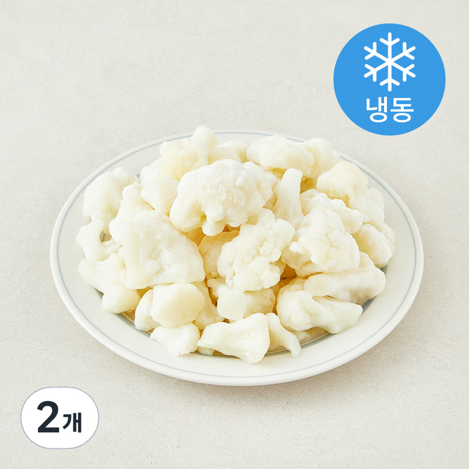 퀵쿠킹 유기가공식품 인증 콜리플라워 (냉동), 600g, 2개